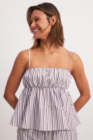 Larissa Mills x NA-KD Striped Bandeau Top - Sommarset - Stripe - EU 36