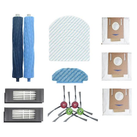 Tillbehör för Ecovacst9 Aivis T9+ Hybrid Robotdammsugare - Huvudsidoborste, Hjul, Filter, Mopp, R