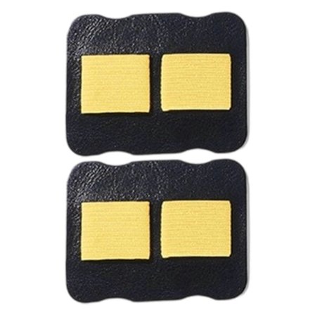 2 stk. læderpenholder med dobbelte elastikbånd, selvklæbende blyantclipsorganiser, elastisk penholder til journal, tablet, gul