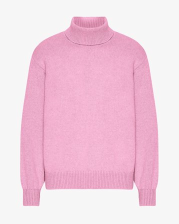 Merino Wool Turtleneck - Cherry Blossom M