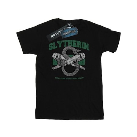 Harry Potter Herr Slytherin Quidditch Emblem T-shirt L Svart