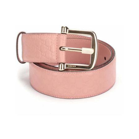 Gucci Vintage, Pre Owned Microguccissima Belt Roze, Dames, Maat:ONE Size,leer