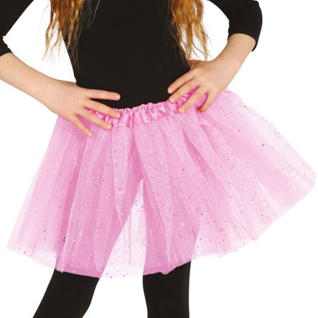 Glitrende Lyserød Tylskørt Børn