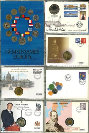 Europa - Samling af møntbreve i 1 ringbind