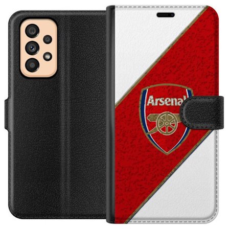 Kompatibelt Plånboksfodral till Samsung Samsung Galaxy A53 5G Moschino Toy teddybjörn med enkel tecknad design, brun björn med vit tröja och tydli