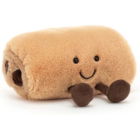 Jellycat Amuseables Pain Au Chocolat Plys 15 cm, Sødt Kage Plyslegetøj, Bagerbrød Udstoppede Dyr, Sjov Gave til Børn