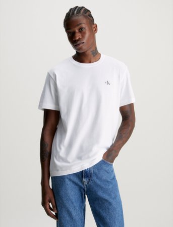 Calvin Klein Jeans 2 Pack Monologo T-Shirt - White - L
