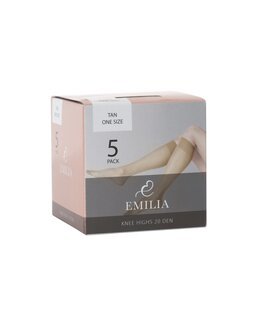 Knästrumpa Emilia 5-p Beige