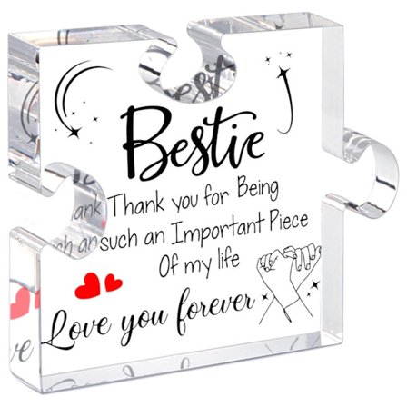 Bestie Gaver til Kvinder - Akryl Souvenir Gave til Kvinder, Vens Fødselsdag, Jul, Thanksgiving (12,7x10cm)