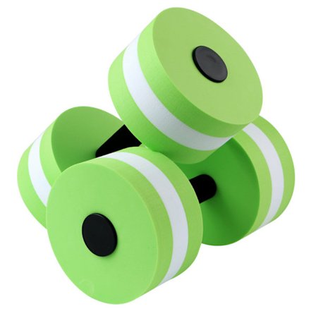 2-delt sett med vannsport manualer, aerobic svømmebasseng manualer fitness motstandsstang flytende vannaerobic utstyr (grønn)