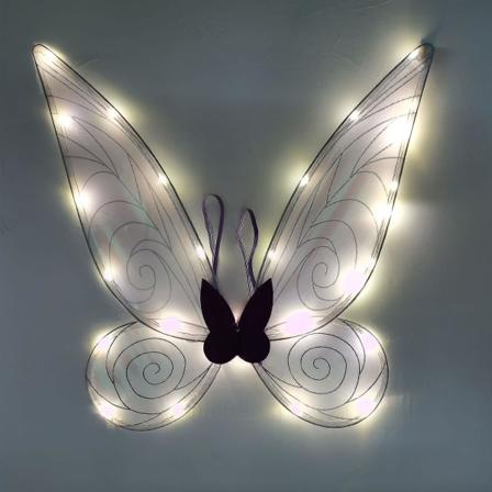 Fägelfjädrar för flickor och vuxna, upplysta fjärilsvingar, lysande LED-fjärilsvingar för barn, kvinnor, Halloween-cosplay, födelsedag, lila purple