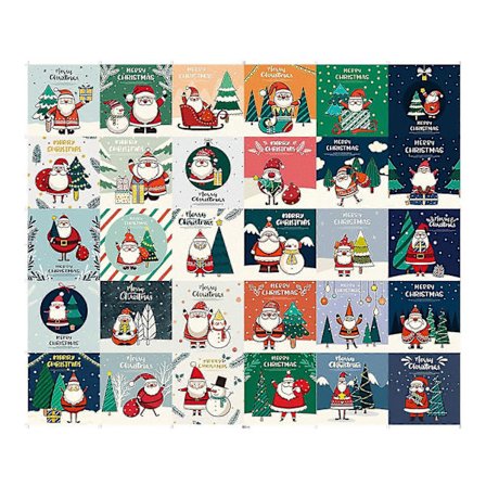 30 st/set Semesterkort Mångsidiga Bedårande Tjocka Semesterhälsningskort Bulk Julkort Sortiment för Gåvor