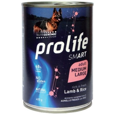 Prolife Smart Agnello Fresco Con Riso Cibo Umido Per Cani Adulti