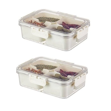 2 stk. Snackboksbeholder Grønnsaksbrett Fruktbrett