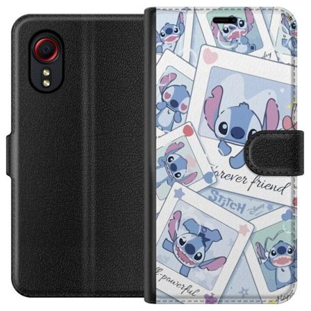 Yhteensopiva Lompakkokotelo Samsung Galaxy Xcover 5 Unelmoivat pilvet vaaleanpunaisina, lila ja sinisen sävyissä, kimaltelevine tähtineen ja pehmeän s