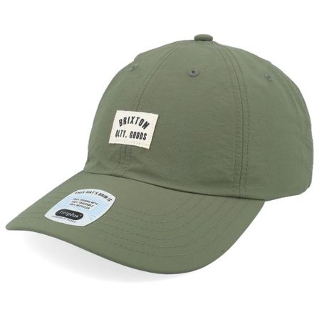 Brixton - Grön unconstructed Keps - Woodburn Ivy Green Nylon Dad Cap @ Hatstore
