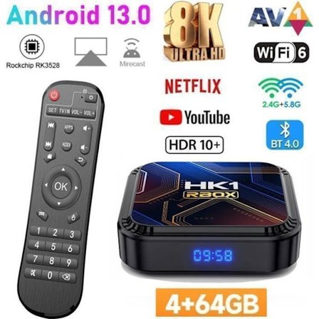 Android tv-box Android 13 Smart TV BOX, IPTV-box Wifi 4G+64GB H616 8K Netflix Store Android Mediabox