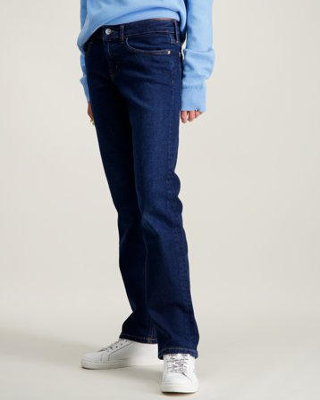 Calvin Klein MR STRAIGHT RIVER BLUE CF Bleu Jeans Fille - Kids Brand Store