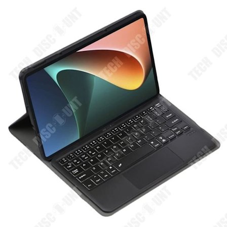 Läderfodral - TD - S7 - Trådlöst Bluetooth-tangentbord - Bakgrundsbelyst - Ergonomiskt