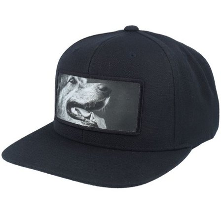 Calza Pennello - Svart snapback Keps - Happy Dog Big Patch Black Snapback @ Hatstore