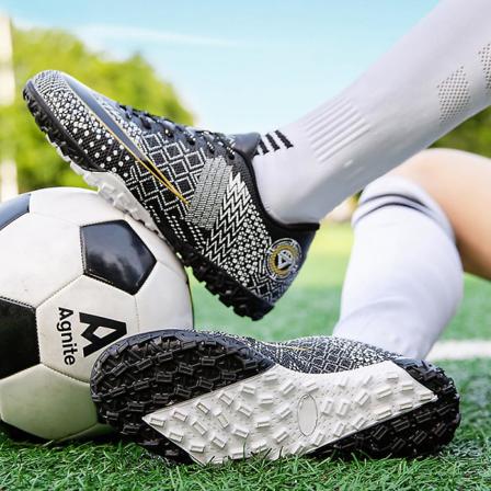 Höga Fotbollsskor För Män För Träning Eller Athletic-tf Black 35