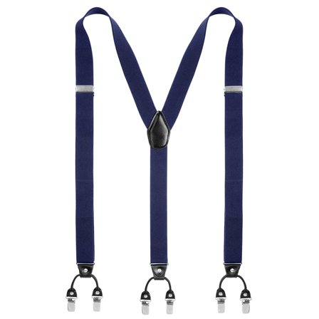 Bretelle larghe blu XL con clip per uomini - Bretelle con clip