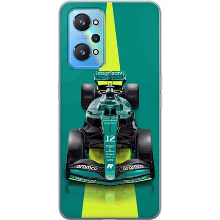 Yhteensopiva Puhelinkuori Realme Realme GT Neo2 Aston Martinin Formula 1 -auto vihreässä kilpailumuotoilussa, jossa on moderni studiosentuntma