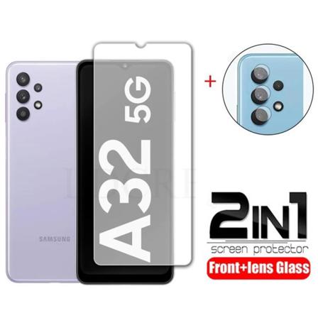 Galaxy A32 5G Skjermbeskytter + Kameralinsebeskytter HD 0,3 mm Transparent/Genomskinlig