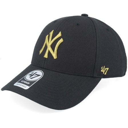 47 Brand - MLB Zwart adjustable Cap - New York Yankees MLB Snap 47 Mvp Cap Black/Gold Adjustable @ Hatstore