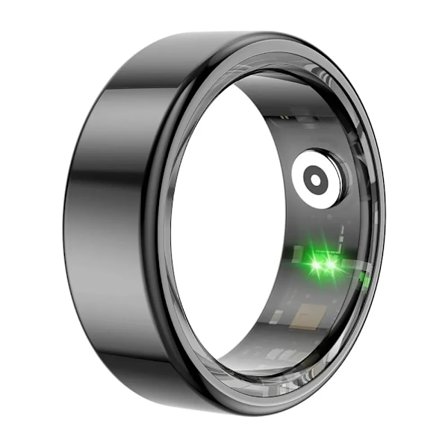 Smart Ring Militær Grade Titanium Stål Skall Helse Overvåking IP68 & 3ATM Vanntett Multisport Modi størrelse 8