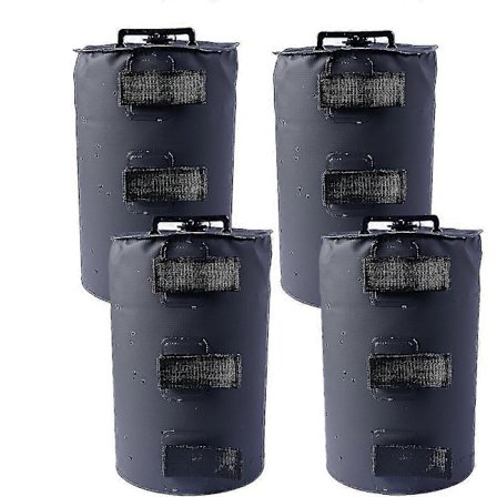 Set med 4 paviljongfötter, fyllbara med vatten, vikter för paviljonger, trädgårdstält, partytält, svart -Sy