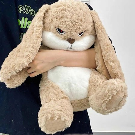 Pehmoinen vihainen pupu -pehmolelu pitkäkorvainen pupu -pehmolelu Kawaii-eläimet Lapset Nalle Syntymäpäivälahja Lapsille Hali Pehmo Dy Xmas [DB]