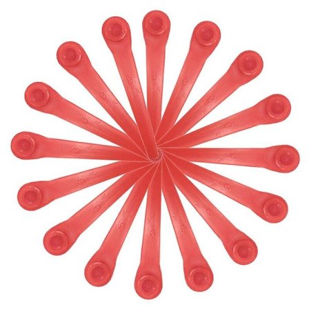 100 kappaleen pakkaus muovisia teriä, jotka sopivat Gardena-reunaleikkureihin, Gardena-reunaleikkureiden ja akkukäyttöisten reunaleikkureiden 