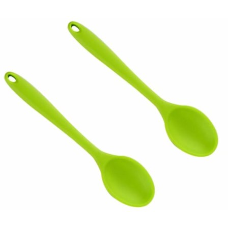Silikoneske til køkken, plastikske til køkken brugt til madlavning, bagning, blanding og servering 2 stk. (grøn)