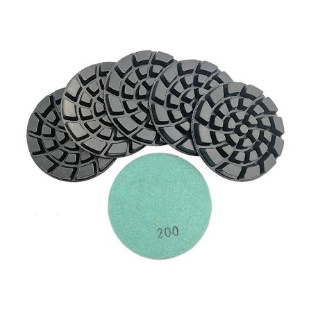 6 st Diamantgolvpoleringsdynor Resin Bond Terrazzogolv Dia