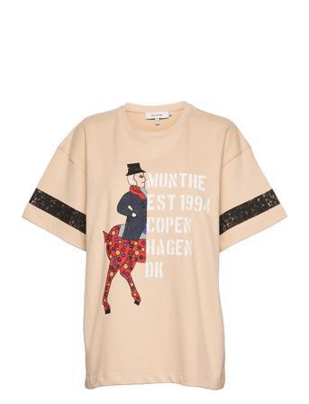 Nakina T-shirts & Tops Short-sleeved Beige Munthe