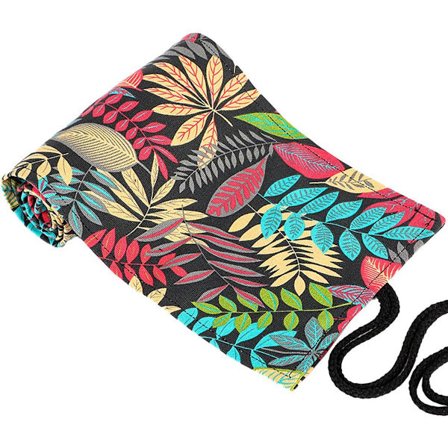 Lærred blyant wrap, farveblyant holder arrangør tegneform 6 KLB