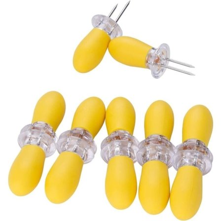 Majsspyd, 12 STK BBQ Majskolbespyd Rustfrit Stål Køkken Frugtgafler - Perfekt