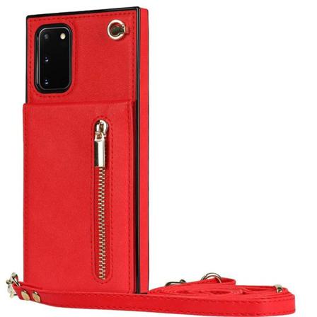 Zipper Necklace Case Samsung Galaxy S20 Fe - Röd
