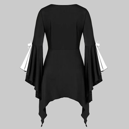 Viking pirat cosplay kostymer Halloween heks kostyme middelaldersk steampunk dame off shoulder t-skjorte bandasje vest XXL