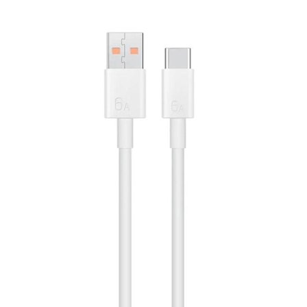 HUAWEI USB-A Till USB-C 66W 6A Kabel 1m Bulk - Vit