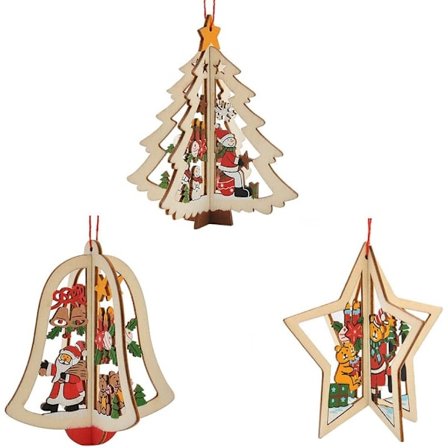 Træ juletræ vedhæng