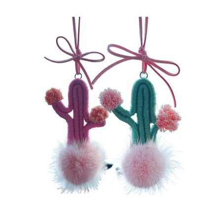2 stk Cactus Car Diffuser Strikket Bakspeil Hengende