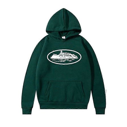 Fashion Corteiz Devil Island Tryckt Hooded High Street Trendig Hoodie för män