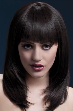 Tanja-parykk, brun, 48 cm