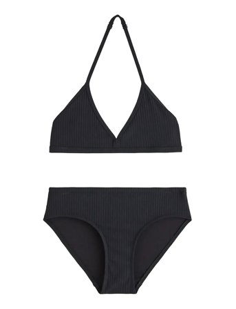 Lindex Bikini Triangle Rib - Black - 128