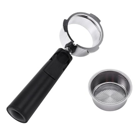 51mm Bottenlös Portafilter i Rostfritt Stål - Professionellt Espressotillbehör