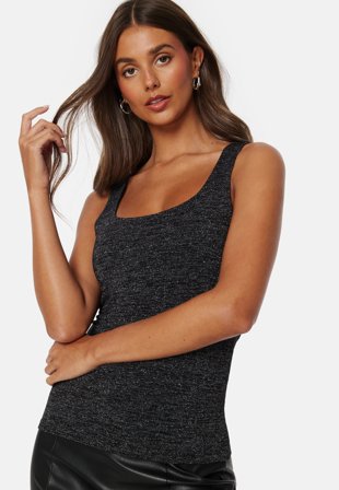 ONLY Roma S/L 2-Ways Shine Top Black Klær