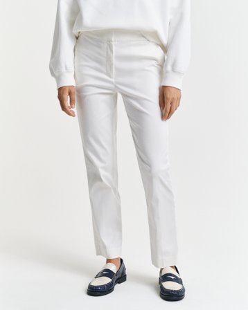 GANT Damen Slim Fit Cigarette Slacks (42) Weiß