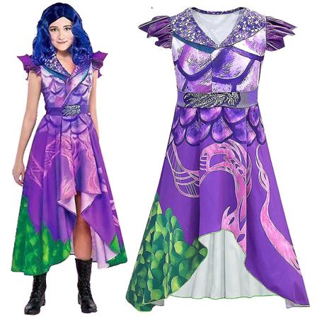 Descendants 3 Audrey Mal Barnedrakt for Jenter - Elegant Kostyme for Opptreden 5-6 Years